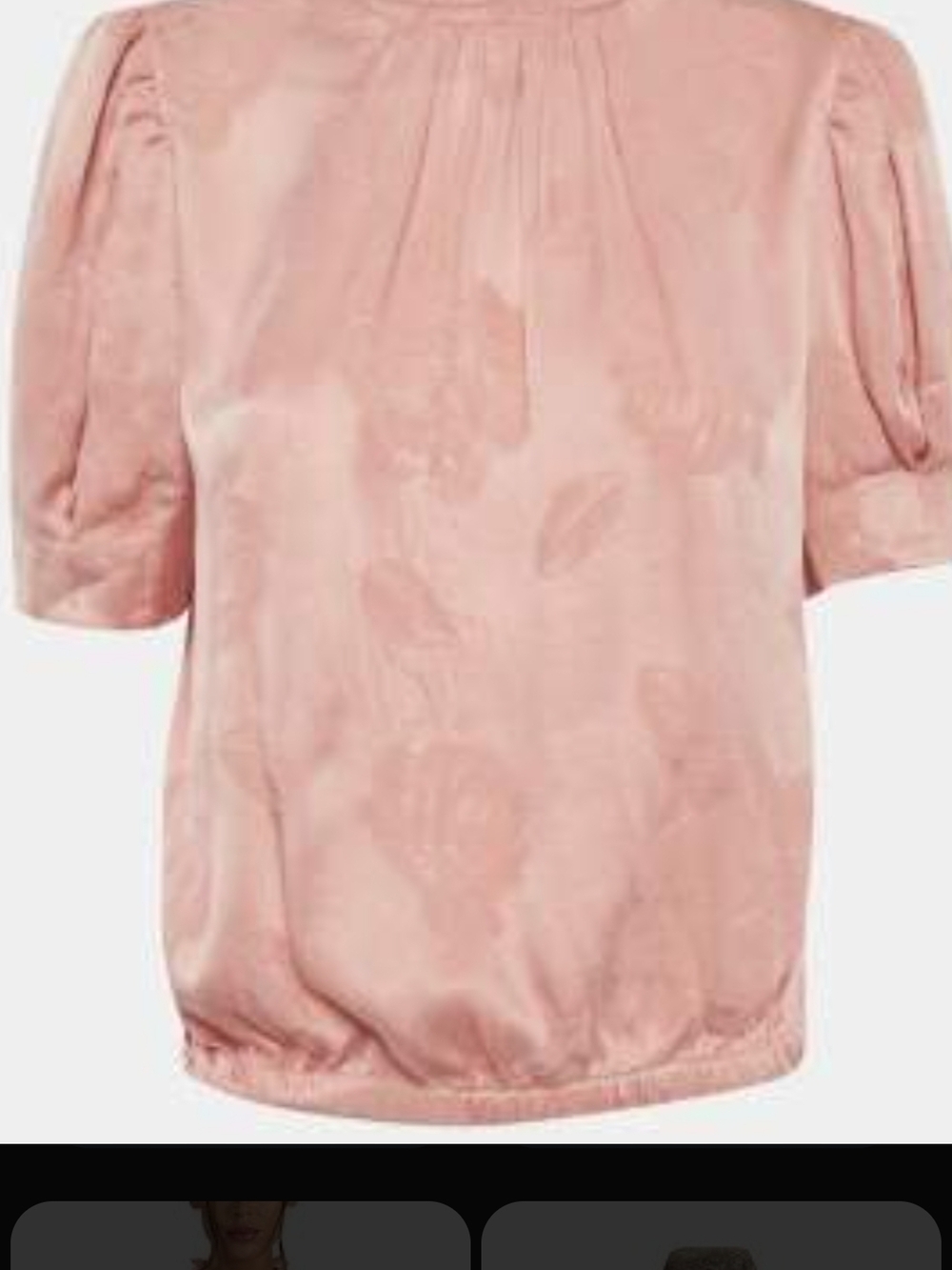 Alice + Olivia Women’s Pink Short-Sleeve Satin Blouse
